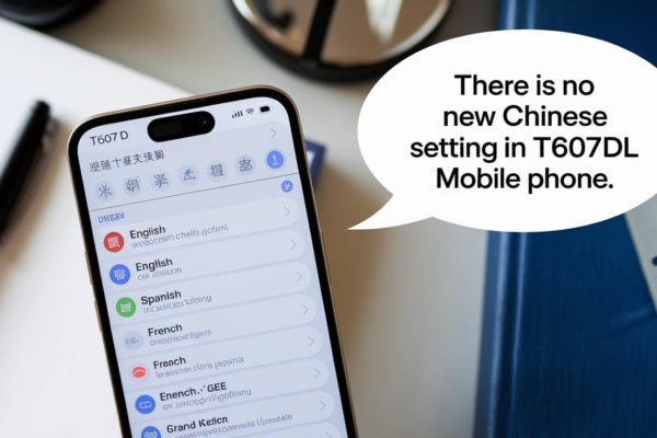 There Is No New Chinese Setting in T607DL Mobile Phone