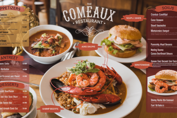 Comeaux Restaurant Alpharetta Menu