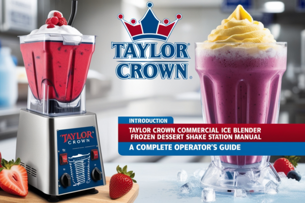 Taylor Crown Commercial Ice Blender Frozen Dessert Shake Station Manual